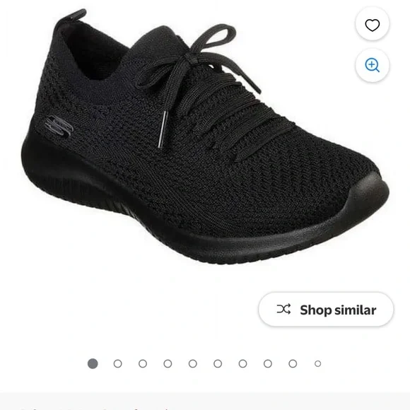 Skechers Women's Ultra Flex - Statements Sneaker, Black/Black, 9 US, memory foam - Picture 5 of 5